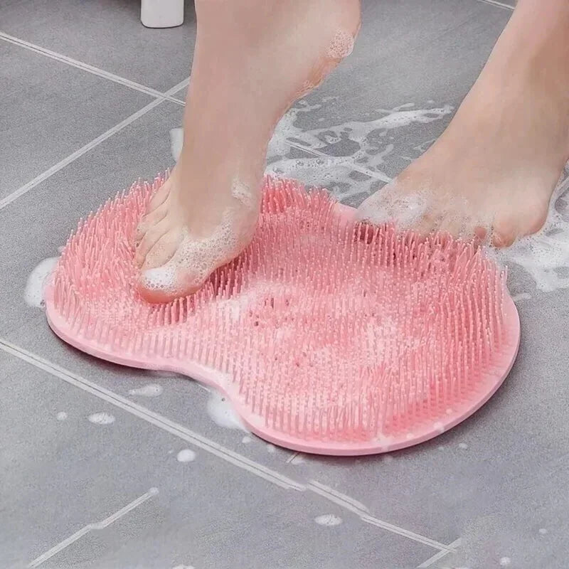 Exfoliating Shower Massage Scraper Back Massage Brush Bathroom Non-slip Bath Mat Silicone Foot Wash Body Cleaning Bathing Tool Nanasbeautyholic