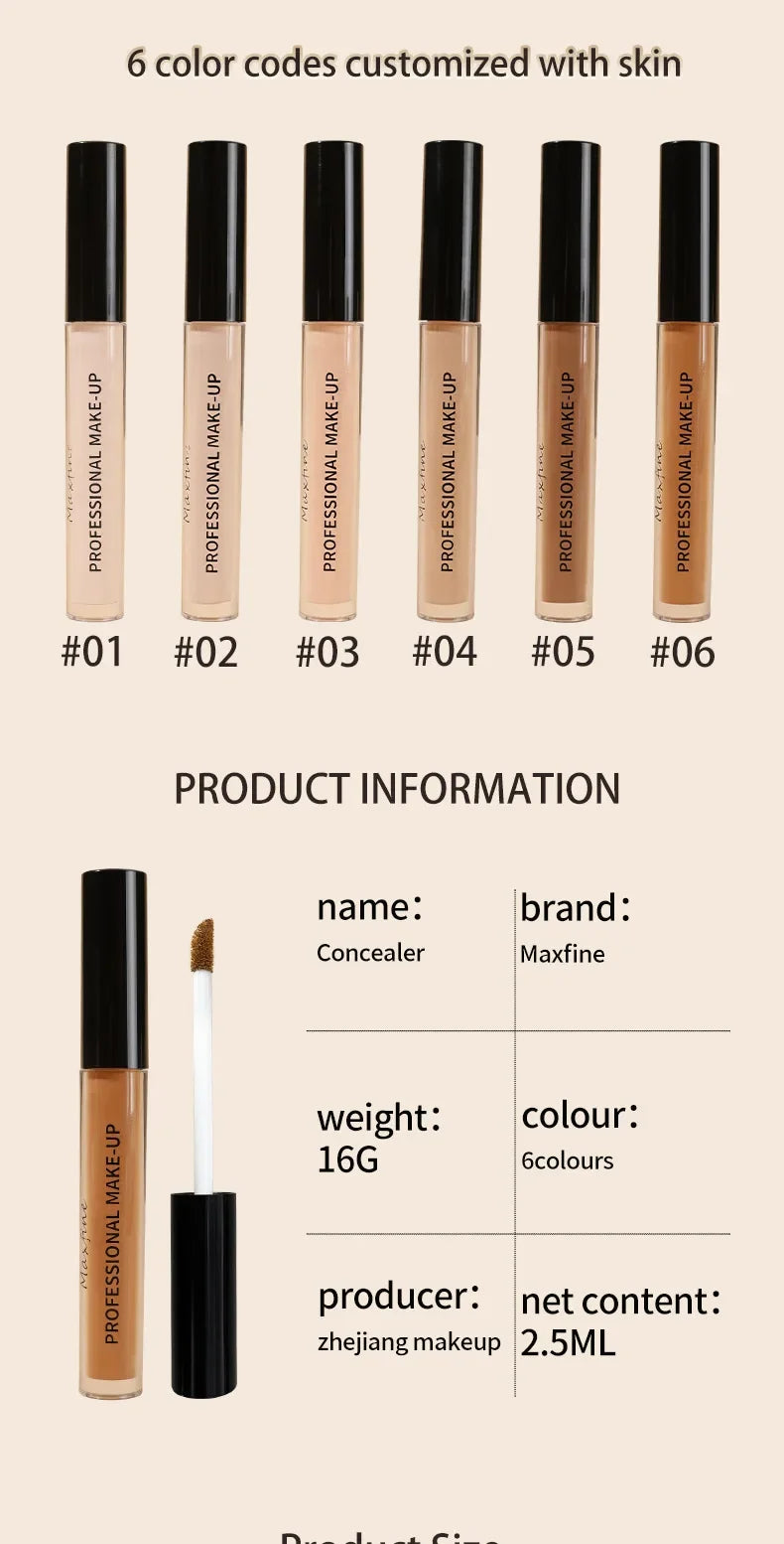 MAXFINE Concealer Foundation Stick – Full Coverage for Dark Circles, Acne & Natural Finish