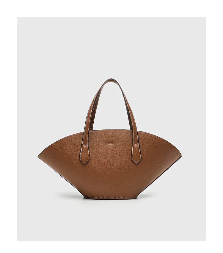 Vintage Shell-Shape Tote Bag – Large Capacity PU Leather Women's Shoulder Bag