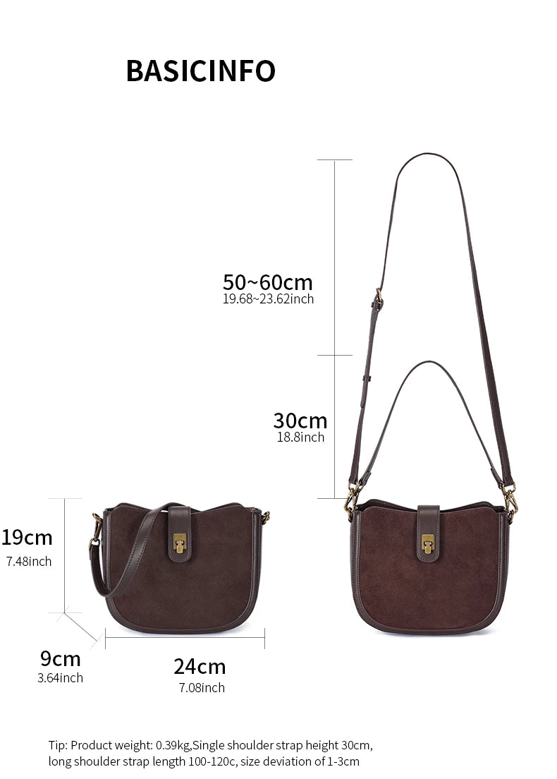 Genuine Cowhide Leather Shoulder Bag – Soft, Structured & Timeless