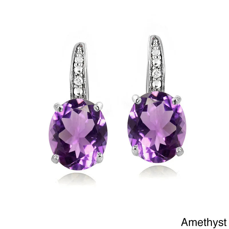 Vibrant Sterling Silver Colorful Gemstone Hoop Earrings — Wear Your Joy, Shine Your Color