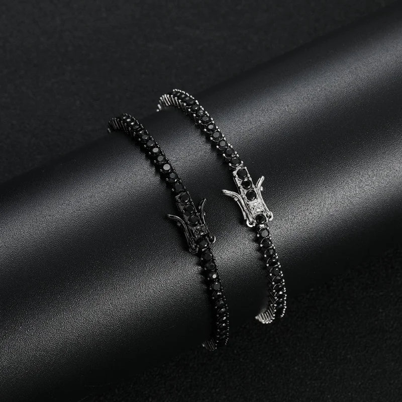 925 Sterling Silver Zircon Bangle — 18K Gold Plated, 5A Grade Sparkling Bracelet
