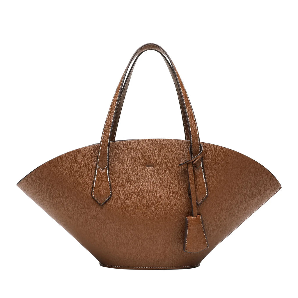 Vintage Shell-Shape Tote Bag – Large Capacity PU Leather Women's Shoulder Bag