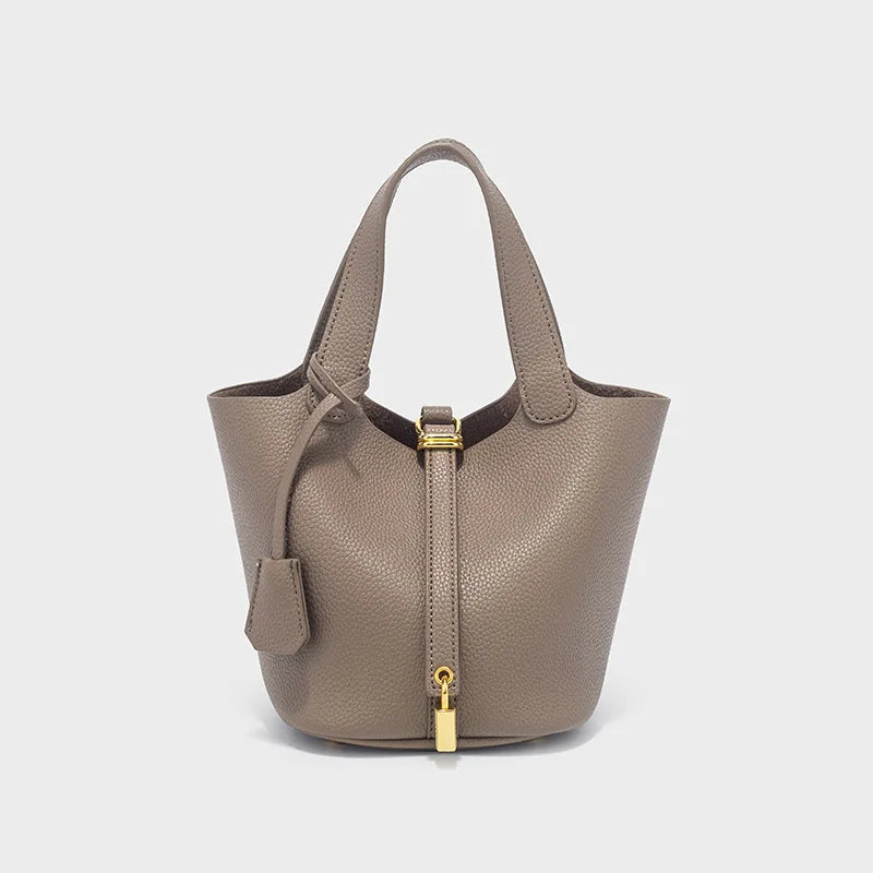 Faux Leather Bucket Bag – Chic & Versatile Women's Handbag