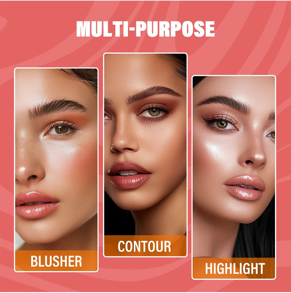 Professional Makeup Powder Blush 12HR Wear Vegan Formula Blusher Makeup Blush in Bar Cosmetics Palette Powder Pink Cream Face Nanasbeautyholic