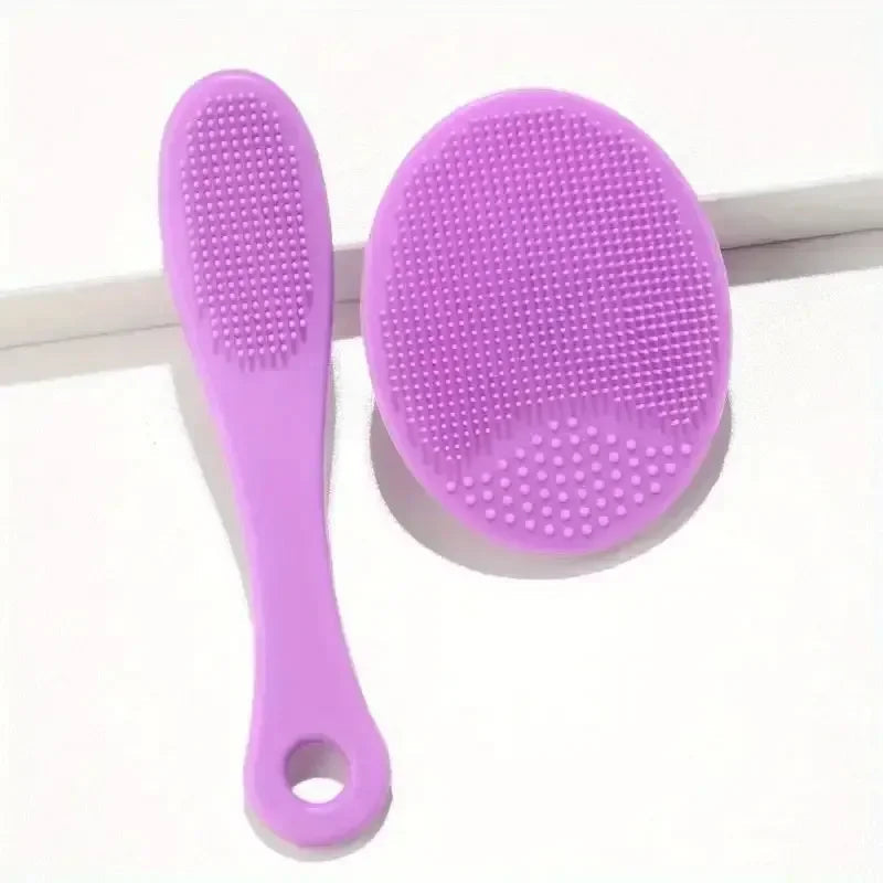 Portable Double-sided Silicone Facial Cleaning Brush Blackhead Removal Massage Skin Care Tool Makeup Remover Beauty Supplies Nanasbeautyholic