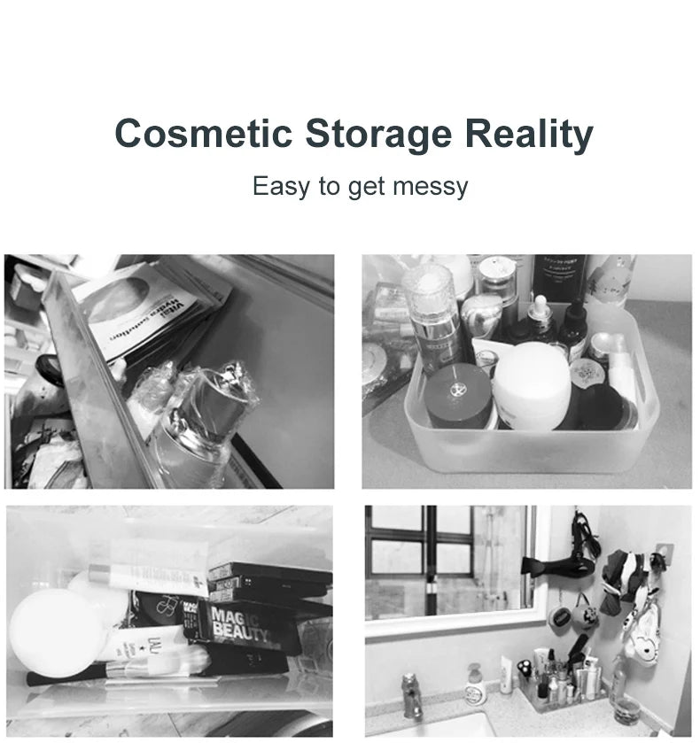 Mini Makeup Fridge WIth LED Light Mirror Portable Cosmetic Storage
