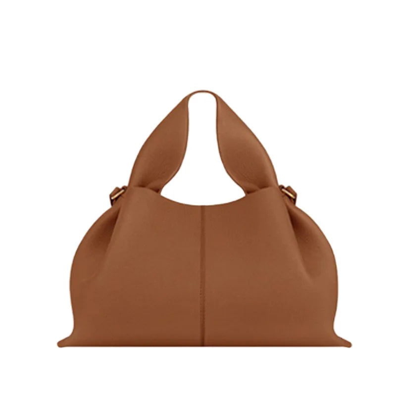 Genuine Leather Cloud Bag – Soft Dumpling Crossbody & Shoulder Tote