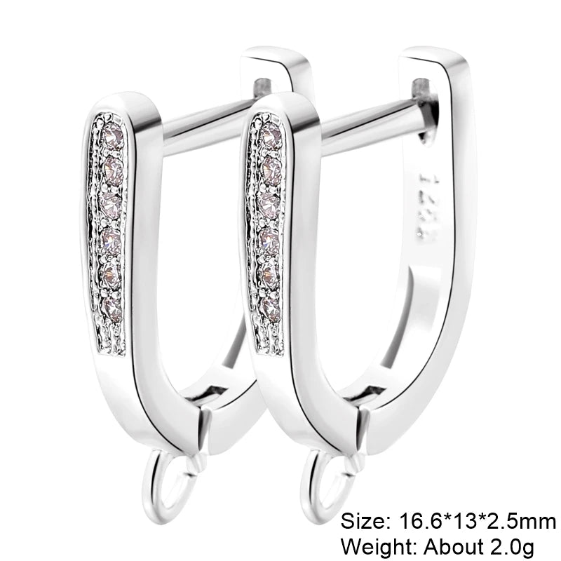 18K Gold Plated Zircon Earring Hooks for DIY Jewelry Making – Leverback Ear Wire Findings