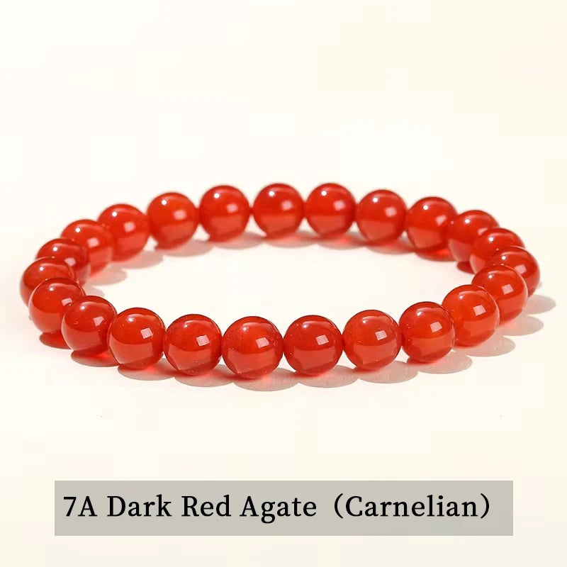 Natural Gemstone Bead Bracelet — Amethyst, Tiger Eye, Crystal, Agate & More | Reiki Healing Jewelry