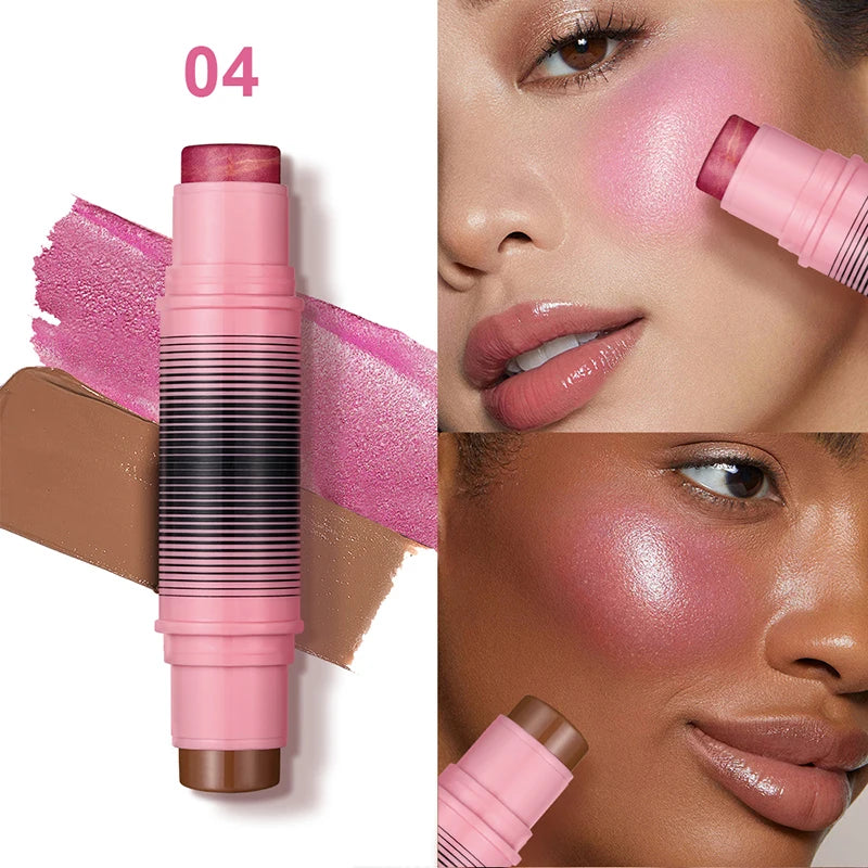 6-Shade Blush & Contour Cream Stick – Waterproof Concealer & Highlighter for a Flawless Finish