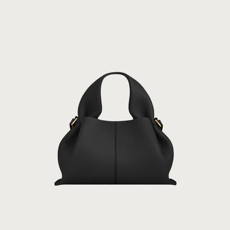 Genuine Leather Cloud Bag – Soft Dumpling Crossbody & Shoulder Tote