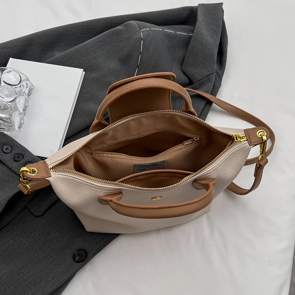 Classic fashion simple messenger bag, elegant temperament, multifunctional, high-value contrast color shoulder bag Nanasbeautyholic