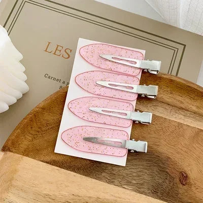 2-4pcs Cherry Pink Seamless Edge Clip Women