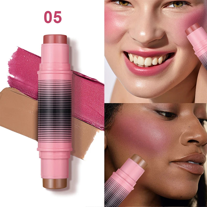 6-Shade Blush & Contour Cream Stick – Waterproof Concealer & Highlighter for a Flawless Finish