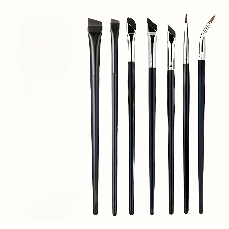 7 combination precision detail makeup brushes, eyeliner and eyebrow brush sets, with ultra-thin eyebrow and lower eyelid brushes Nanasbeautyholic