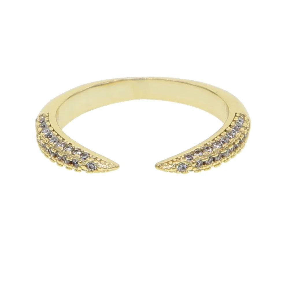AAA Cubic Zirconia Adjustable Ring | 18K Gold Plated | Rose Gold, Gold & Platinum | Women's Fashion Jewelry