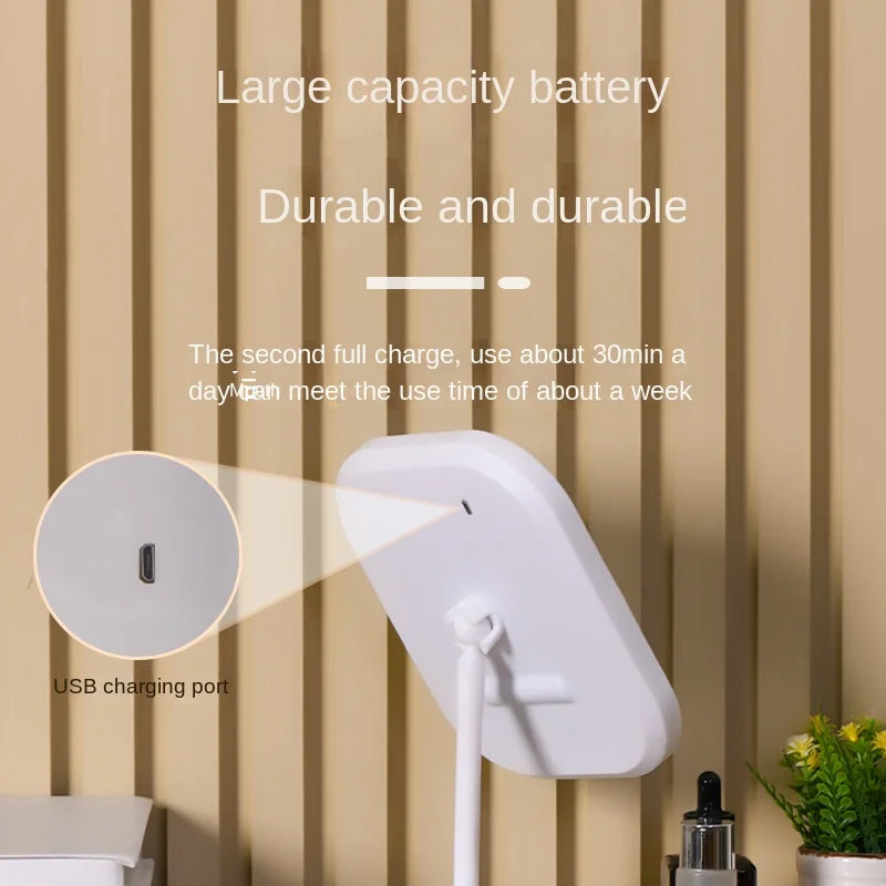 Niche Modern Desktop Vanity Mirror 3 Color Light LED , touching mirror