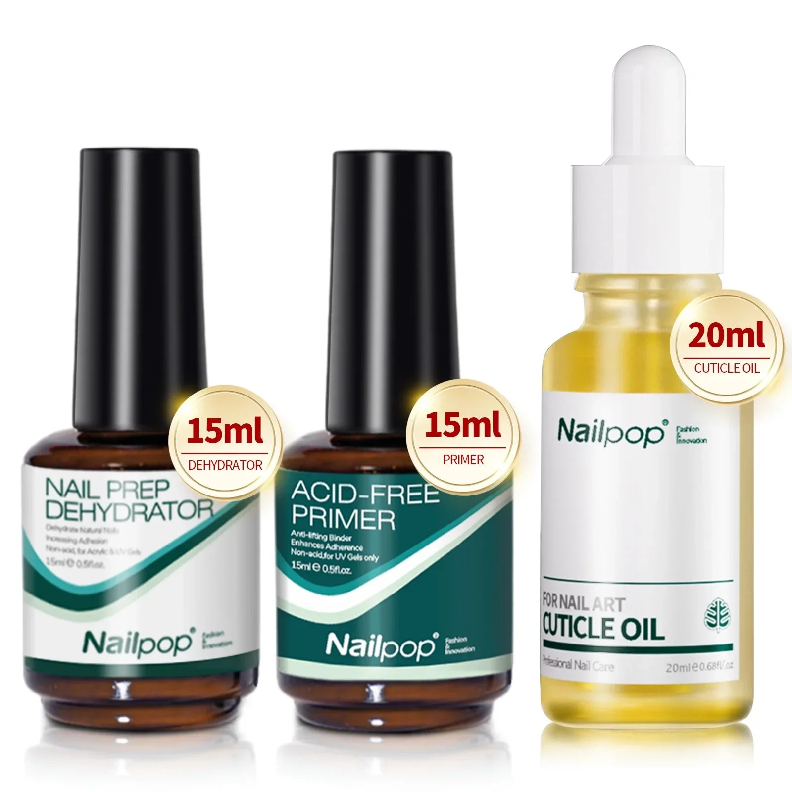 Nailpop Nail Dehydrator & Primer Set - Professional Nail Prep Kit