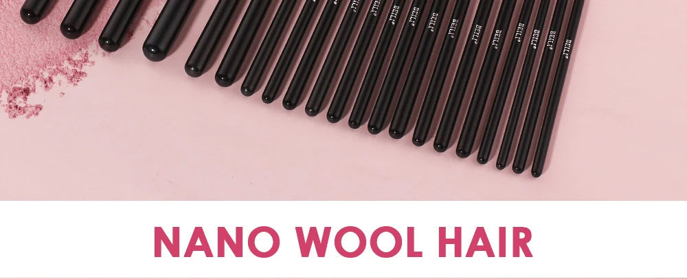 BEILI Black Makeup Brush Sets Professional Natural Goat Fiber Hair Brush Foundation Kakubi Contour Eyeshadow Beauty Tool brochas Nanasbeautyholic