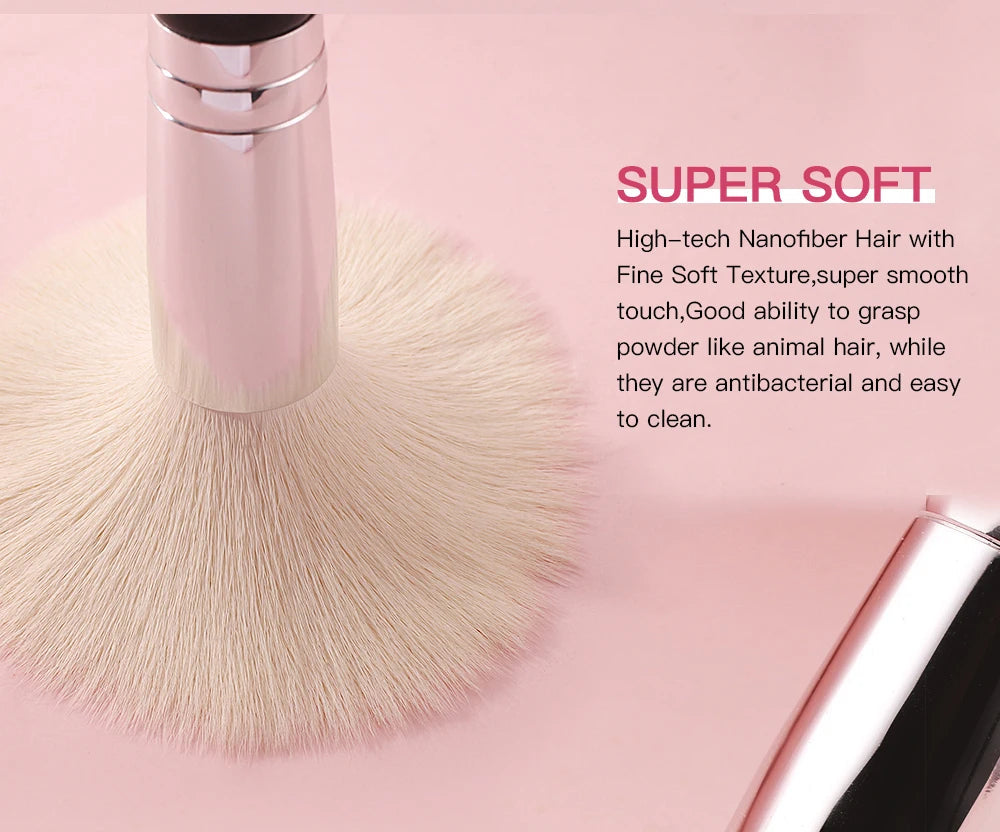 BEILI Black Makeup Brush Sets Professional Natural Goat Fiber Hair Brush Foundation Kakubi Contour Eyeshadow Beauty Tool brochas Nanasbeautyholic