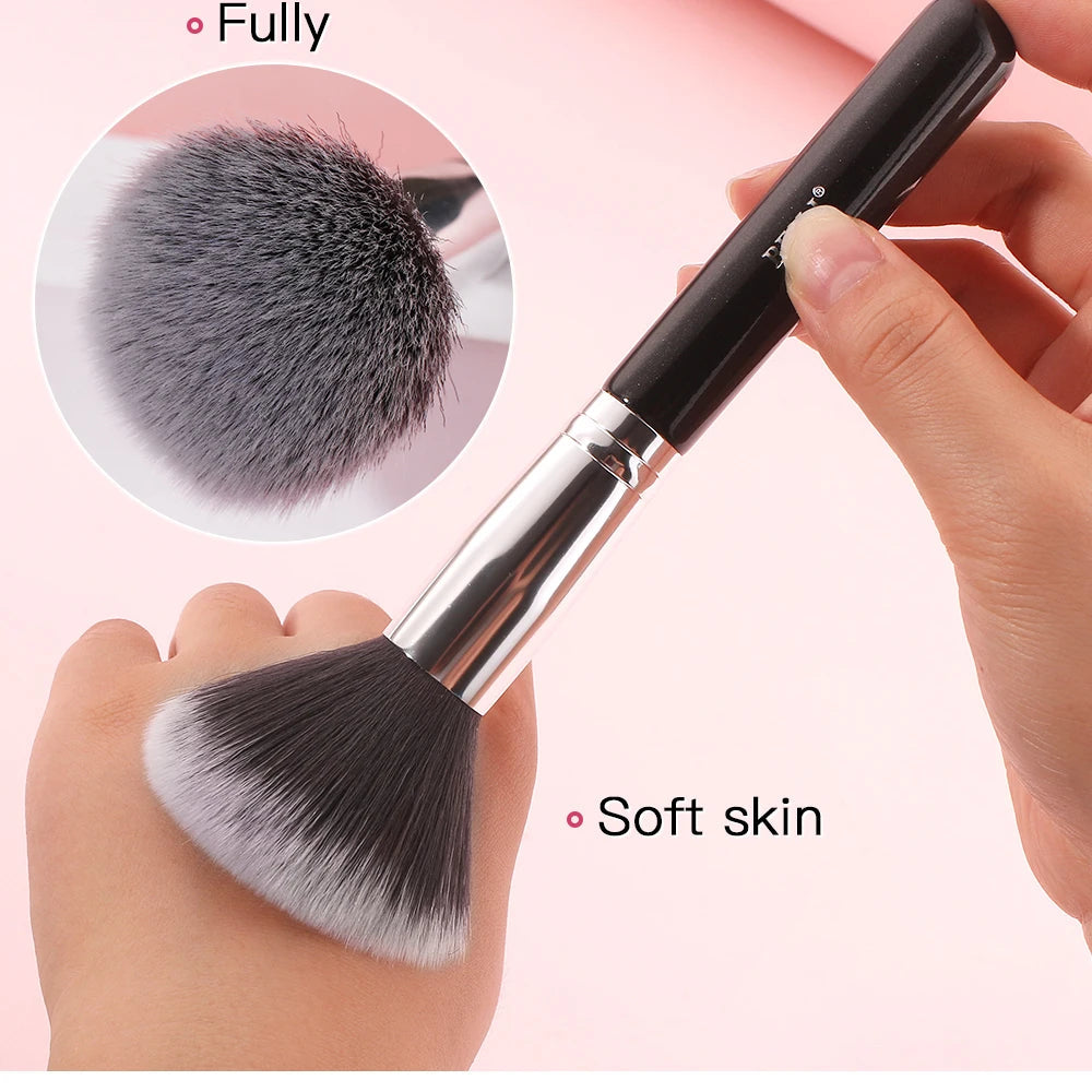 BEILI Black Makeup Brush Sets Professional Natural Goat Fiber Hair Brush Foundation Kakubi Contour Eyeshadow Beauty Tool brochas Nanasbeautyholic