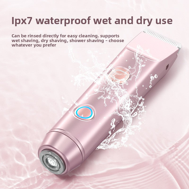 Dual-Head Electric Hair Remover – Waterproof USB Rechargeable Shaver for Women