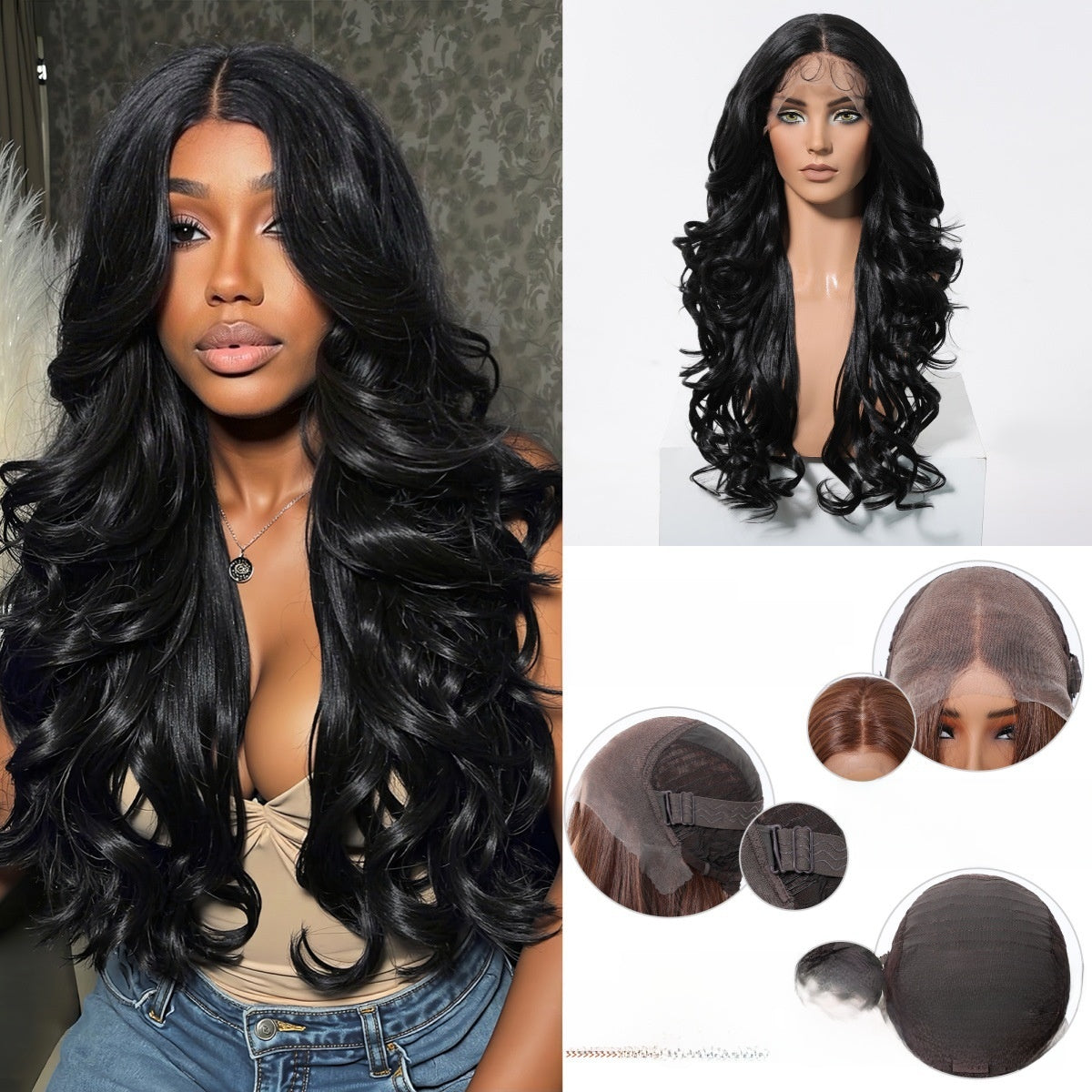 13x6 Long Curly Lace Front Wig – Japanese Silk
