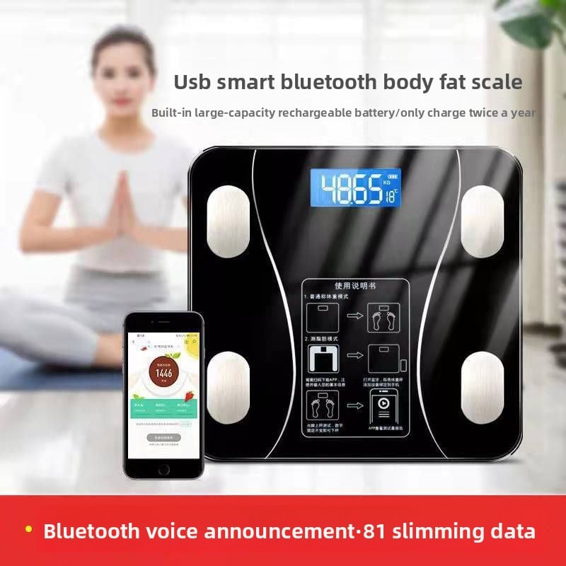 Smart Bluetooth Body Fat Scale | 26cm Precision Health Monitor for Home