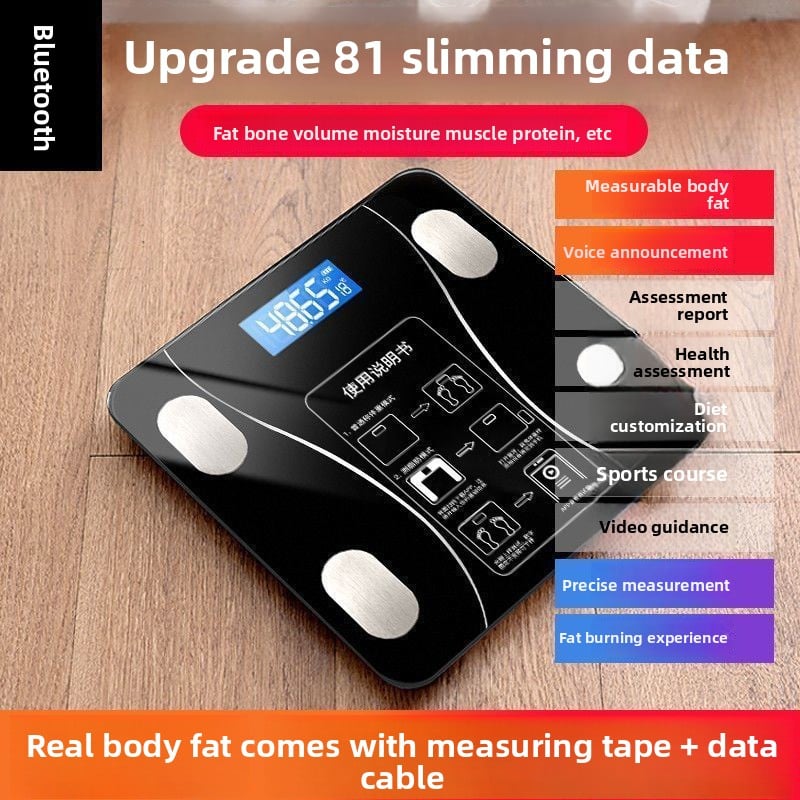 Smart Bluetooth Body Fat Scale | 26cm Precision Health Monitor for Home