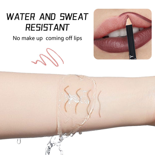 12-Piece Matte Lipstick & Lip Liner Set – Long-Lasting Nude & Red Shades