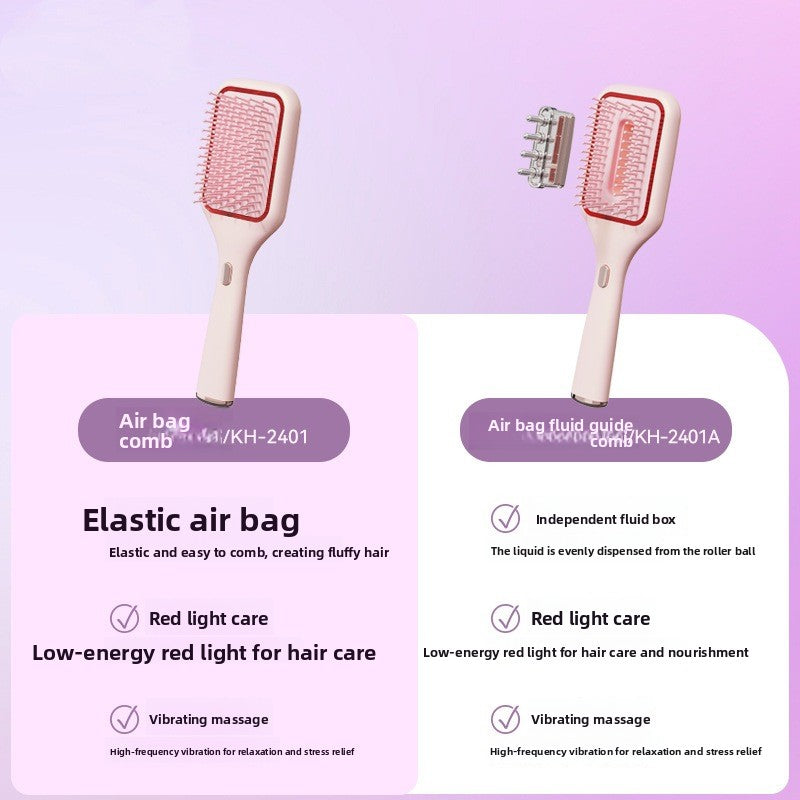 Electric Scalp Massage Comb – Vibration & Color Light Therapy | Air Cushion Hair Brush