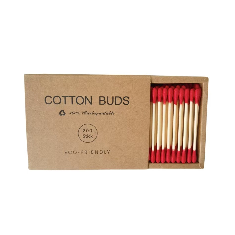 Double-Headed Colored Cotton Swabs – 200 Pack | Makeup & Cleansing