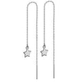 Crystal Tassel Drop Earrings – Star & Ball Stainless Steel Dangle Earrings | Gold & Silver