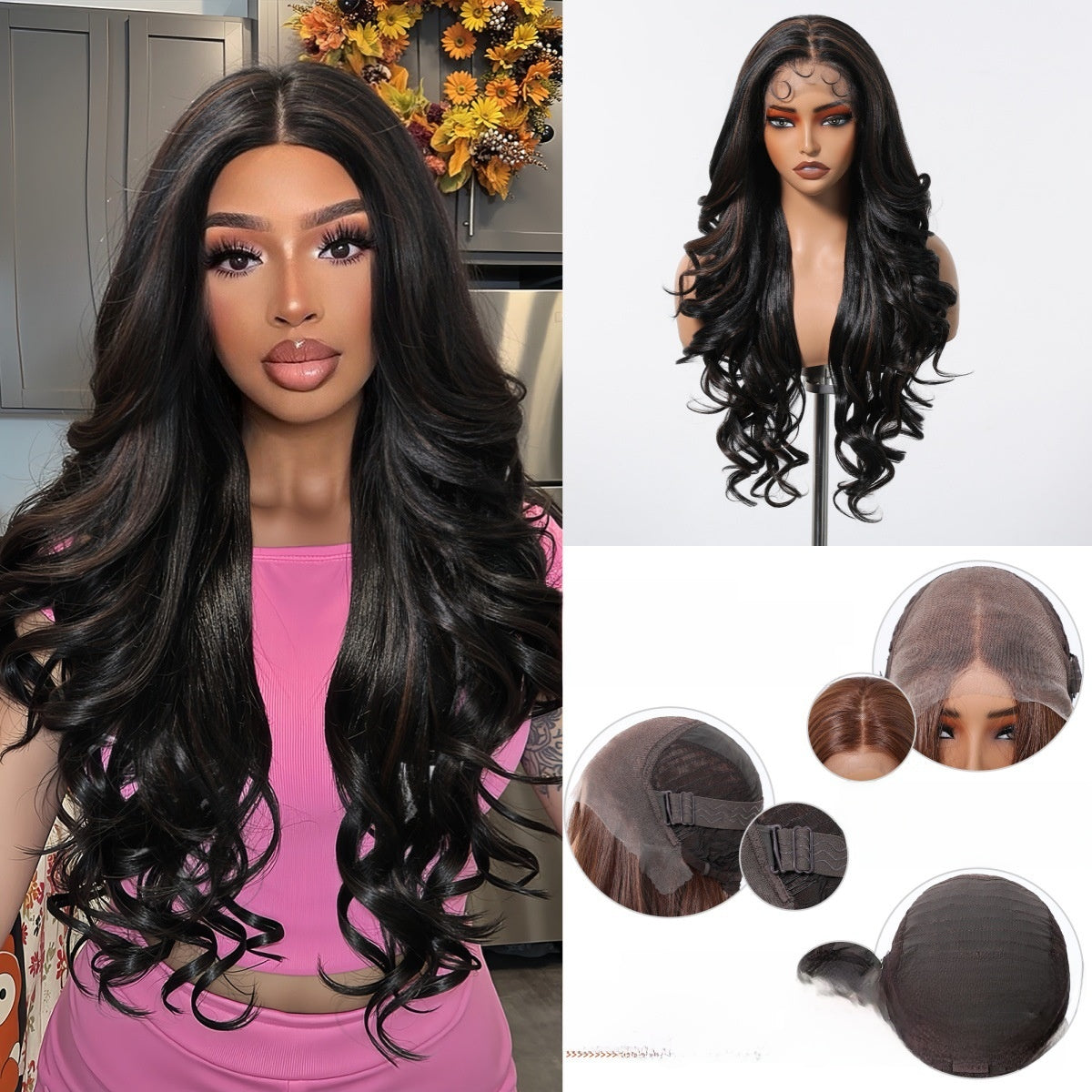 13x6 Long Curly Lace Front Wig – Japanese Silk