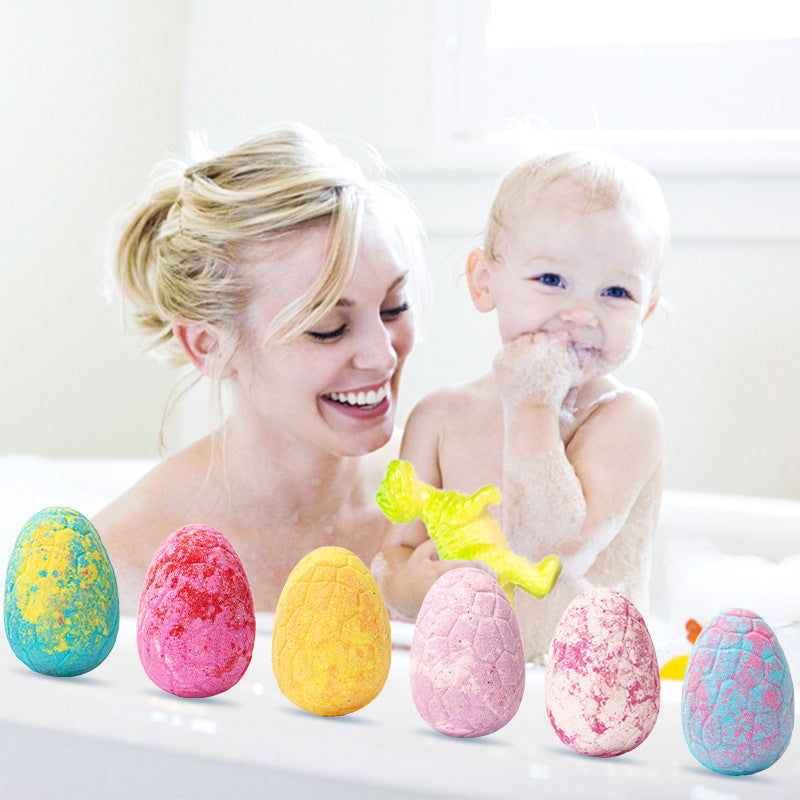 Dinosaur Egg Bath Salt Balls – Moisturizing & Exfoliating Sea Salt Bath Bombs | Set of 6