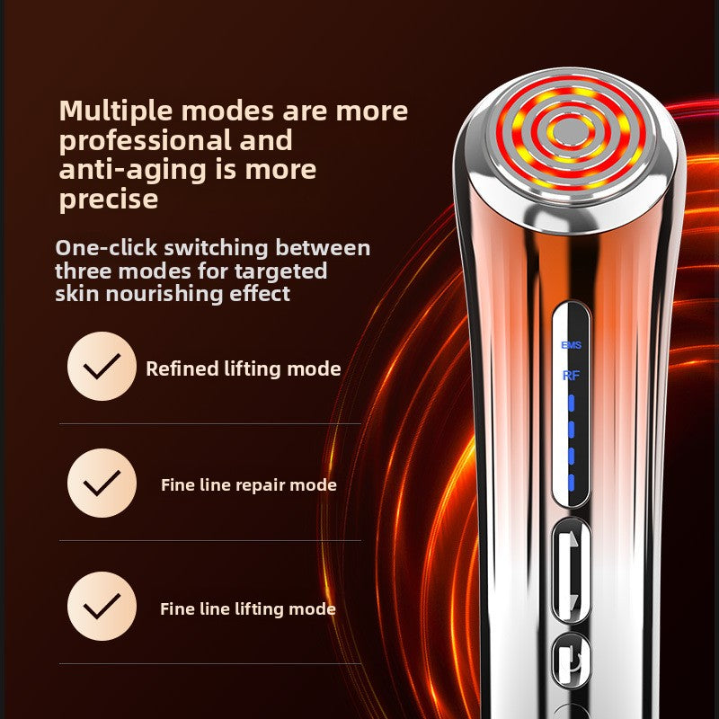 5-in-1 RF EMS Microcurrent Face Lifting Device – Anti-Aging Skin Tightening & Rejuvenation Wand