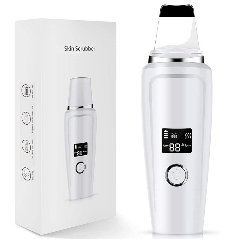 Ultrasonic Skin Scrubber with LCD Display – 4-Mode Deep Pore Cleanser & Blackhead Remover