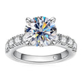 Moissanite Solitaire Ring | Brilliant Cut | White Gold & Gold | Sizes 4–10